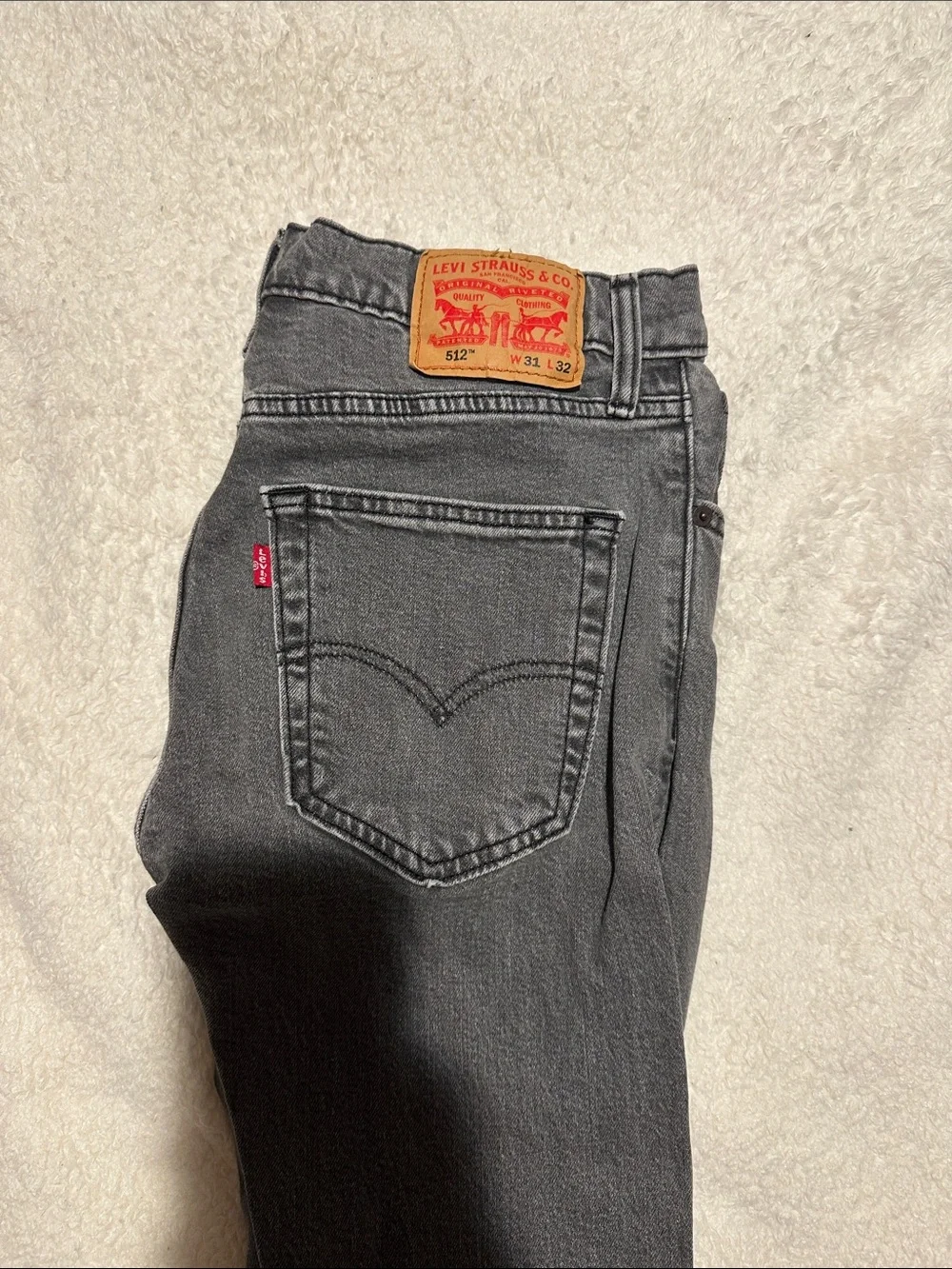Levi's Men's 512 Slim Taper Jeans - Charcoal Gray - Size W 31 L 32